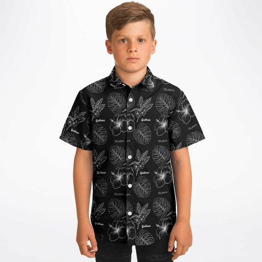 Kids/Youth Short Sleeve Button Down Shirt - AOP