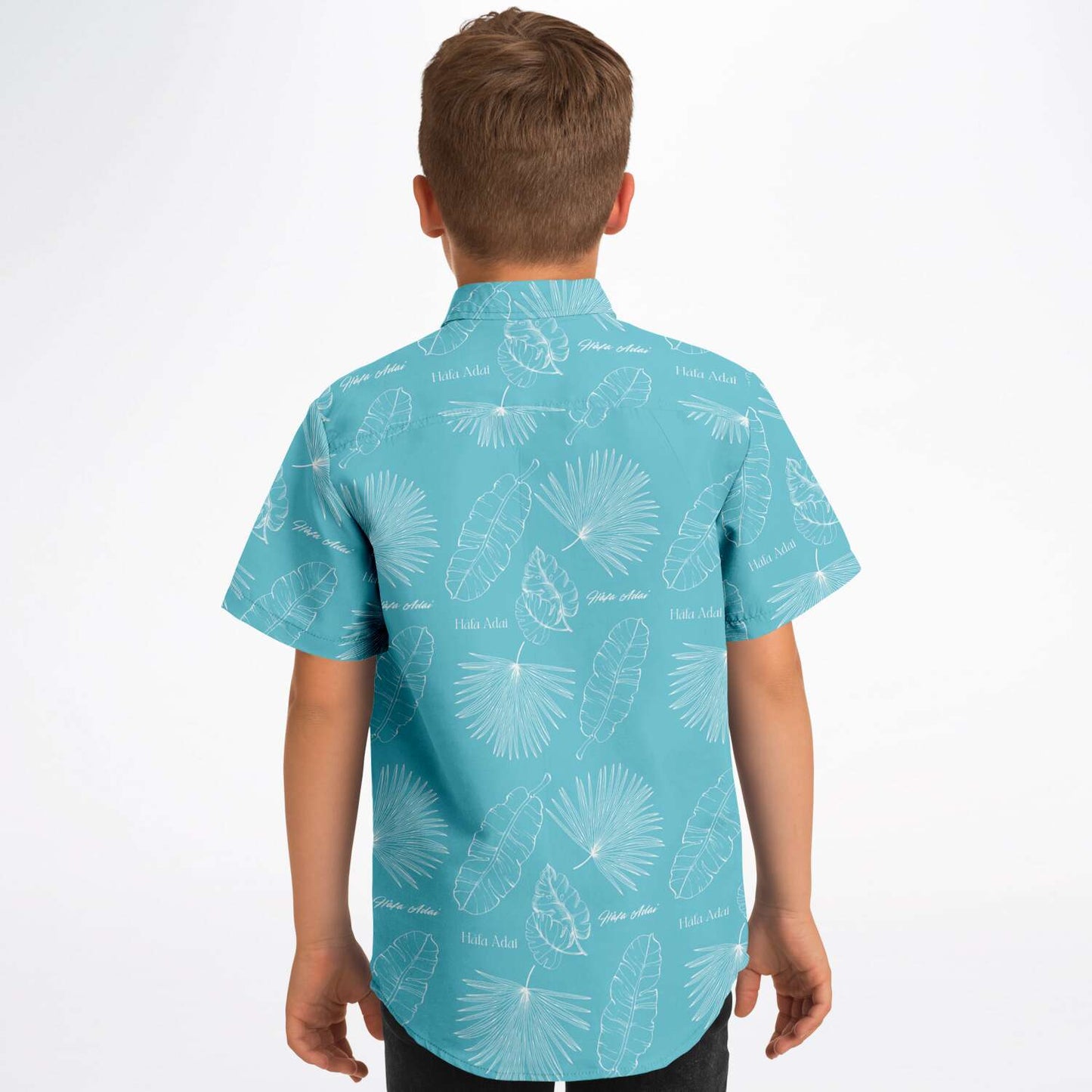 Kids/Youth Short Sleeve Button Down Shirt - AOP