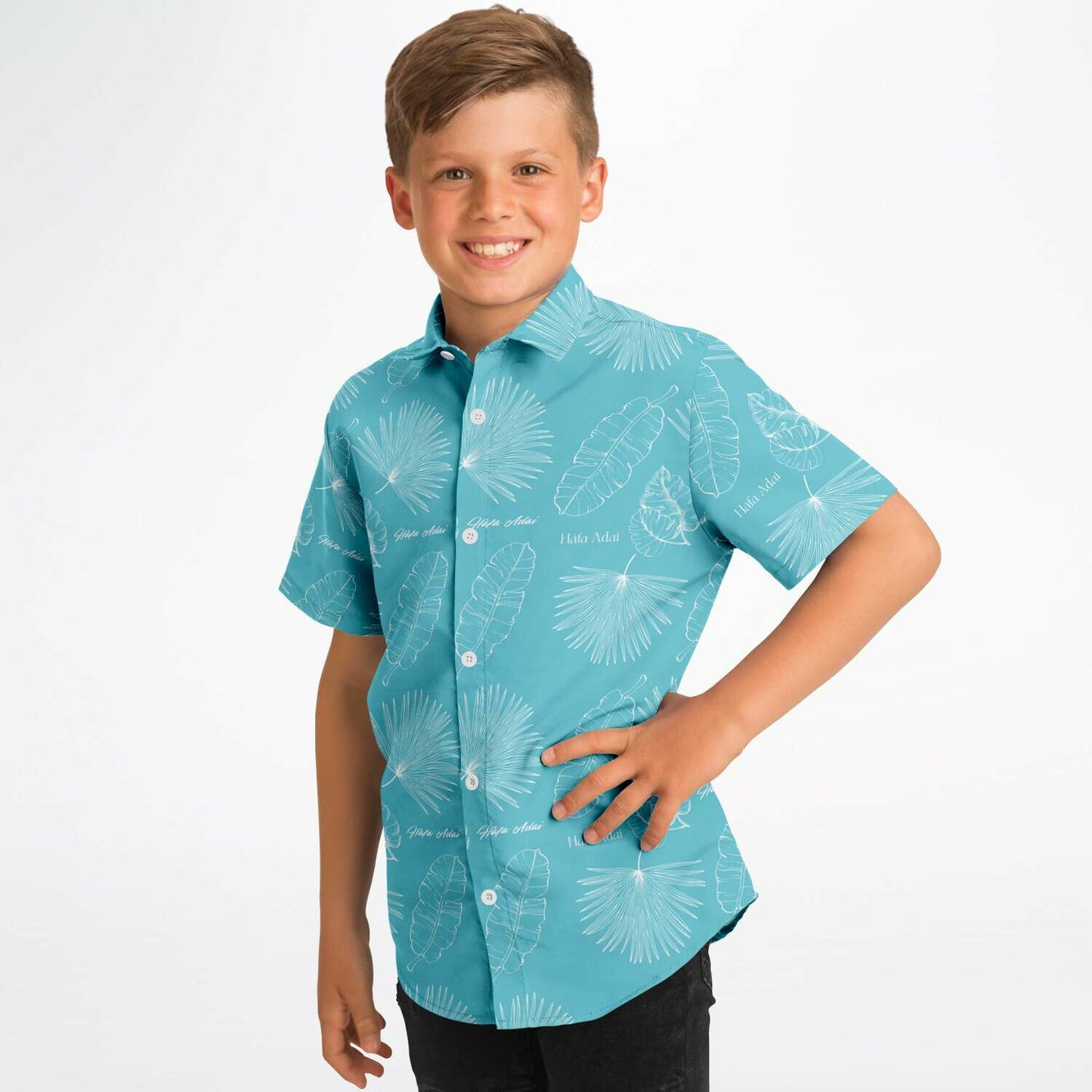 Kids/Youth Short Sleeve Button Down Shirt - AOP