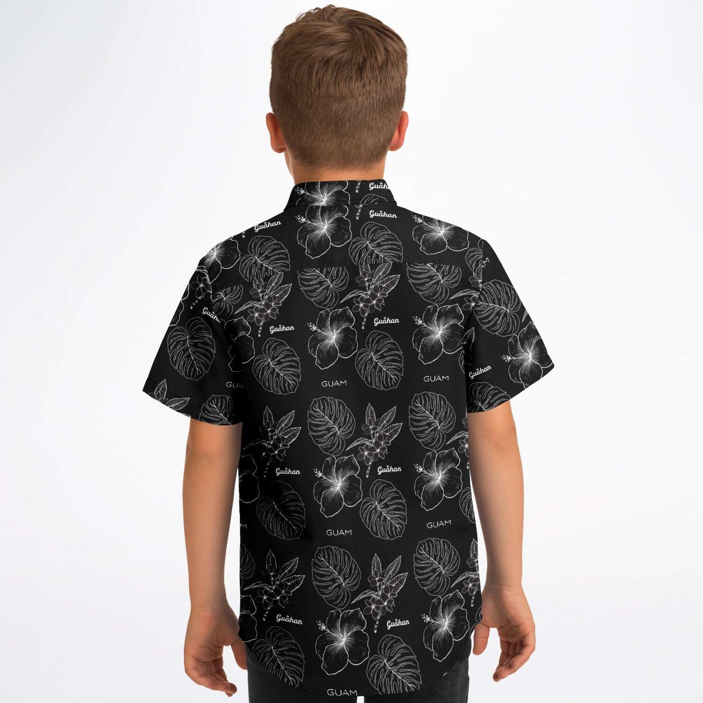Kids/Youth Short Sleeve Button Down Shirt - AOP