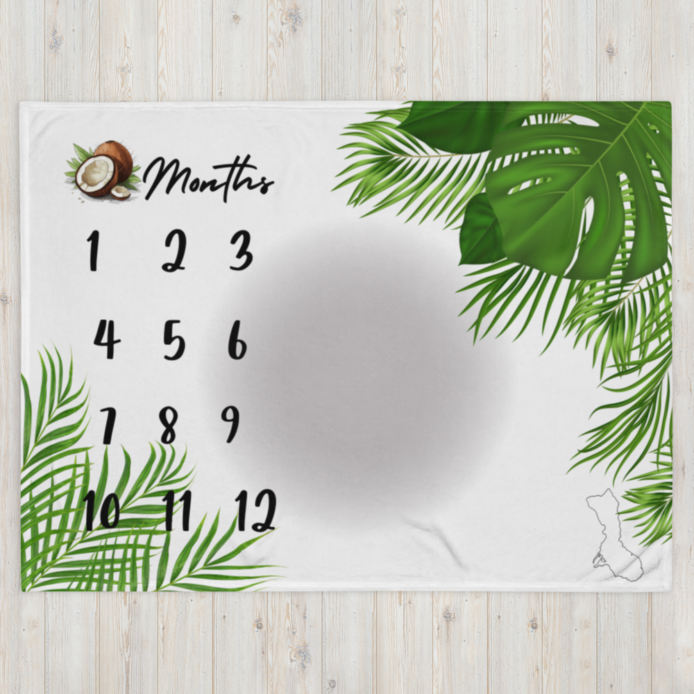Baby Month Throw Blanket